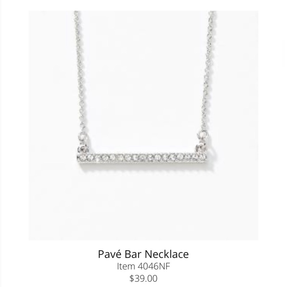 Swarovski Crystal Pavé Bar Necklace